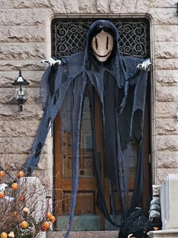 할로윈 호러 의상 파티 마스크 피 묻은 실물 같은 호러 스마일리 코스프레 트릭 라텍스 풀오버 마스크 헤어 코스튬 소품 포함