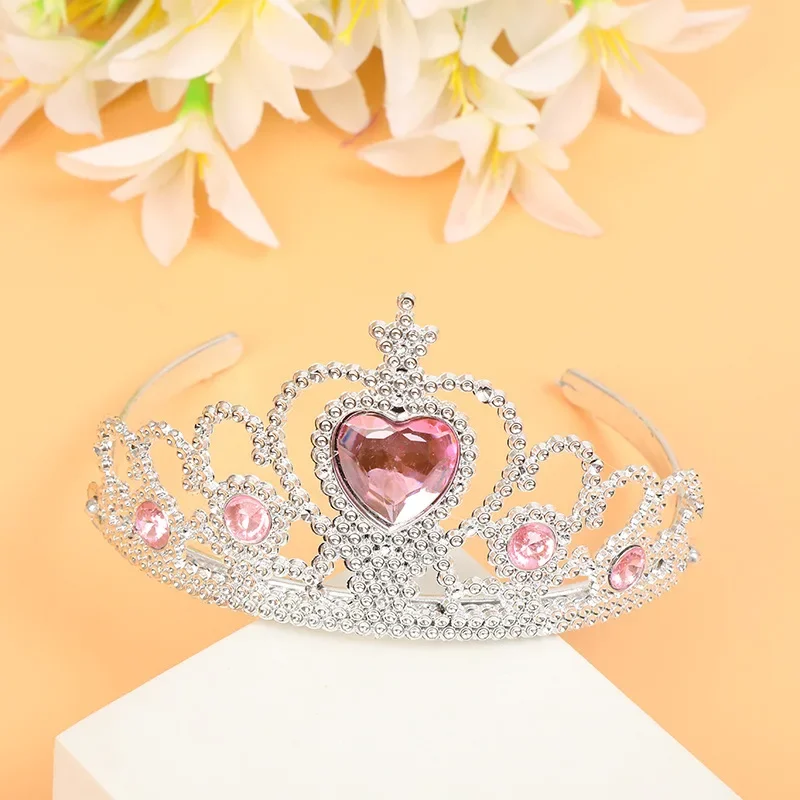 Accesorios para el cabello de corona de princesa para niña, corona de juguete, Tiara de diamantes de cristal, diadema, bandas para el cabello para niños, juguetes de fiesta