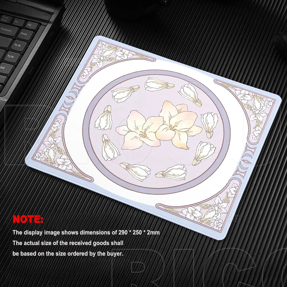 

Kawaii Plant Flower Watercolor Style Mouse Pad Xs AntiSlip Cute Bunny Laptop Mat PC Gamer Home Office Setup Computer Accessories
