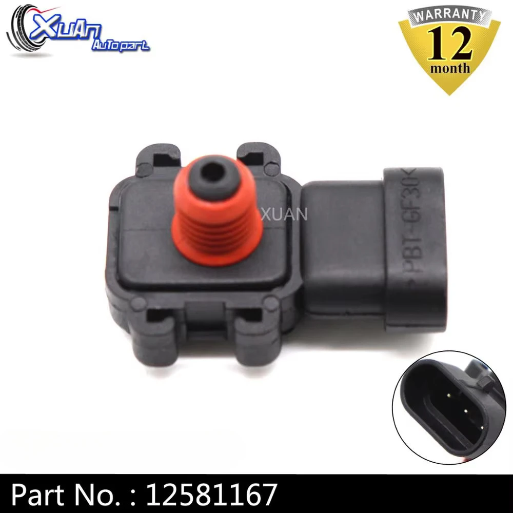 

12581167 For Buick Skylark Century Rendezvous Chevrolet Impala Beretta Cavalier 1 Bar Manifold Air Pressure MAP Sensor