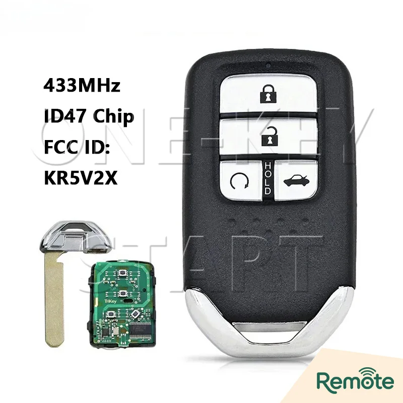 FCC: KR5V2X ID47 Chip 433MHz Proximity-Autoschlüssel für Honda City CRV HRV Civic Odyssey Clarity Jazz Pilot XRV Venzel EX-L – Detail 13