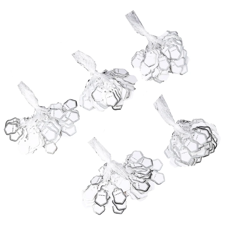 500 Gold/Silver Foil Stars Price Tickets Pre Punched Holes for Jewelry Display Event Decors