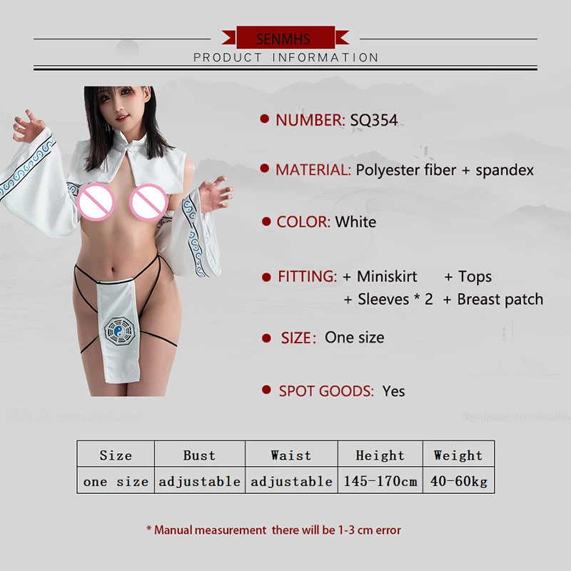 SENMHS Cosplay Sexy Lingerie Zombie Horror Erotic Naughty Training Temptation Hollow Chest Opening Bodycon Costume Ladies