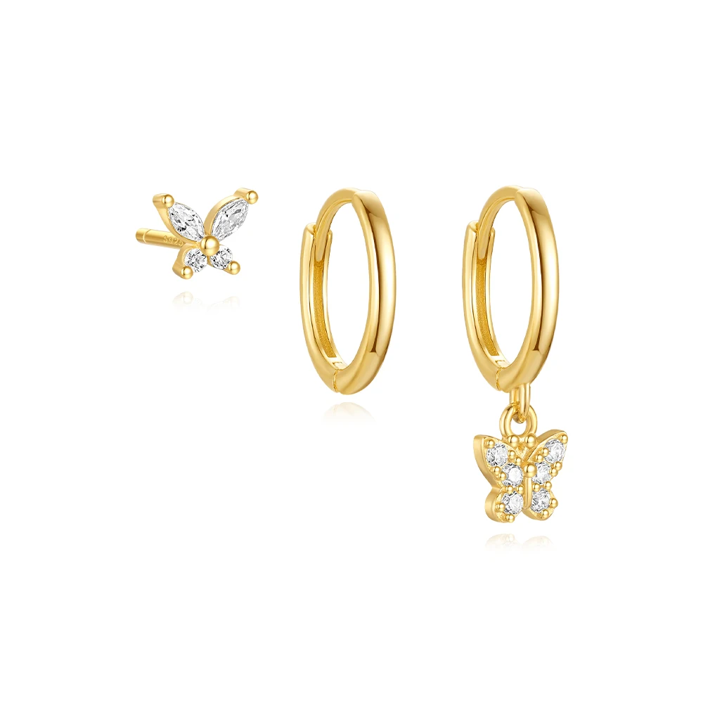 Canner Geometric Zircon Sterling Silver Earring Set 6