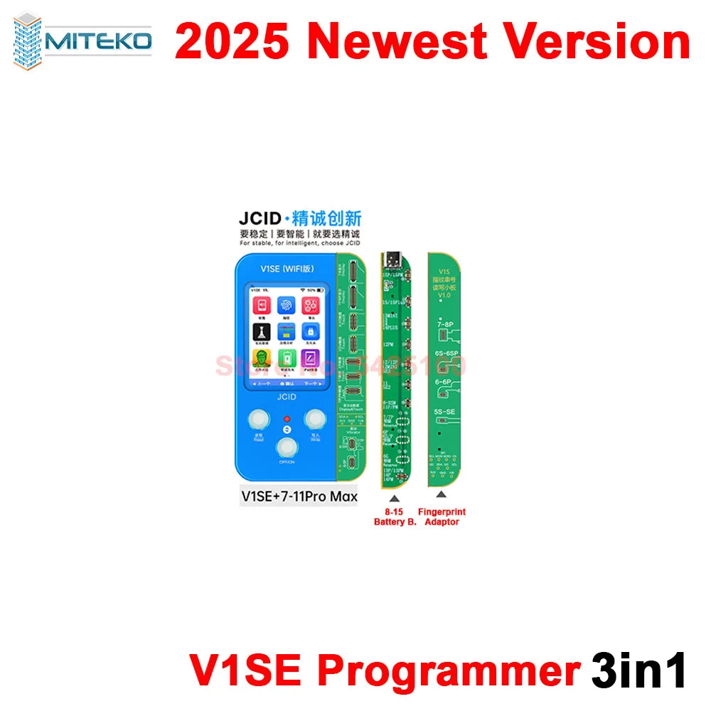 JC V1SE 2025 Programmer Dot Projector Photosensitive Original Color Touch Shock Battery Fingerprint SN Reader for 7 8 8P X 11 12