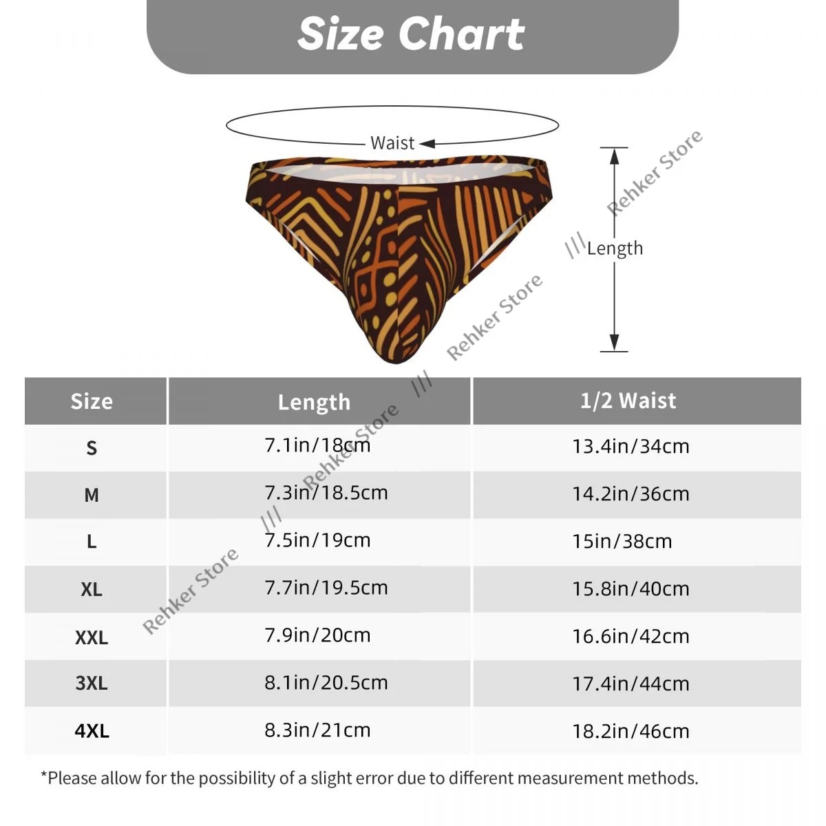 Men's Sexy Briefs Bikini African Ethnic Tribal Style Men Underpants Low Cut Man Underwear Panties - view 6