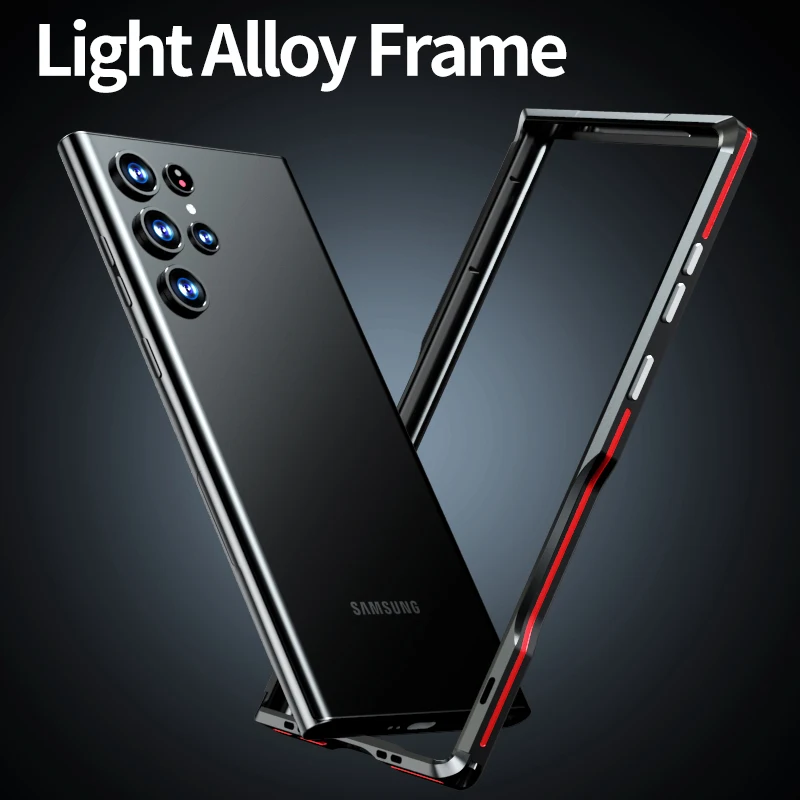 Original Metal Frame For Samsung Galaxy S25 S24 S23 S22 Ultra Bumper S21 Plus Case Aviation Aluminum Alloy Protective Cover Skin