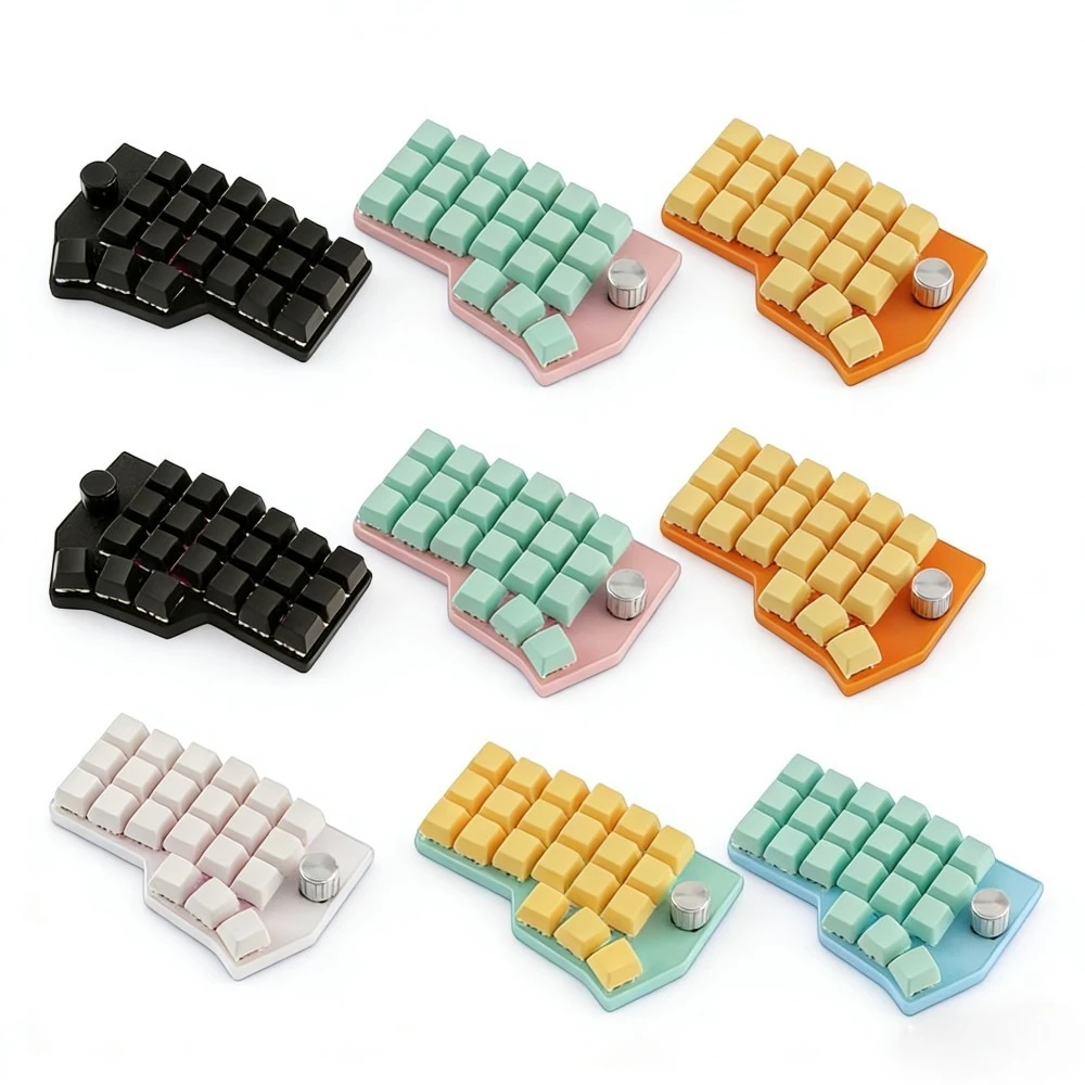 

Similar Corne KEYSILK Split Keyboard 3x6 Custom Dual Knob Wireless Bluetooth Keyboard HotSwap Left Hand 3-Mode RGB Game Keyboard
