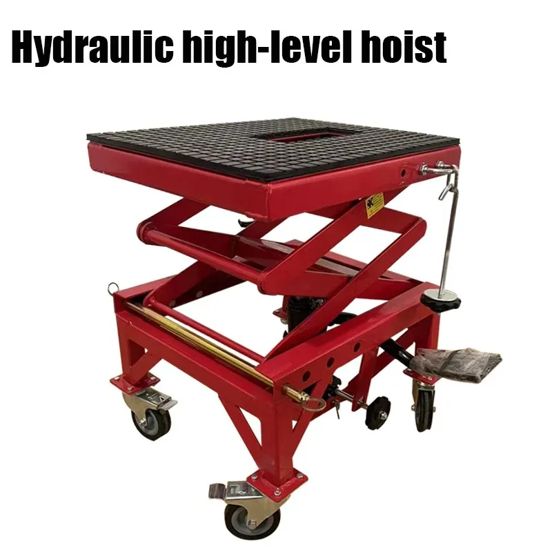 Hydraulic Motorcycle Lift Table, 350 LBS Motorcycle Scissor Jack Lift Hydraulic Foot-Operated Jack Stand for ATV Dirt Bike