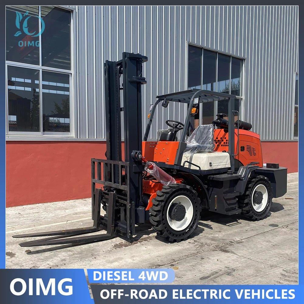 Off-road forklift diesel 4WD loading and unloading truck 2-5 tons hydraulic all-terrain forklift