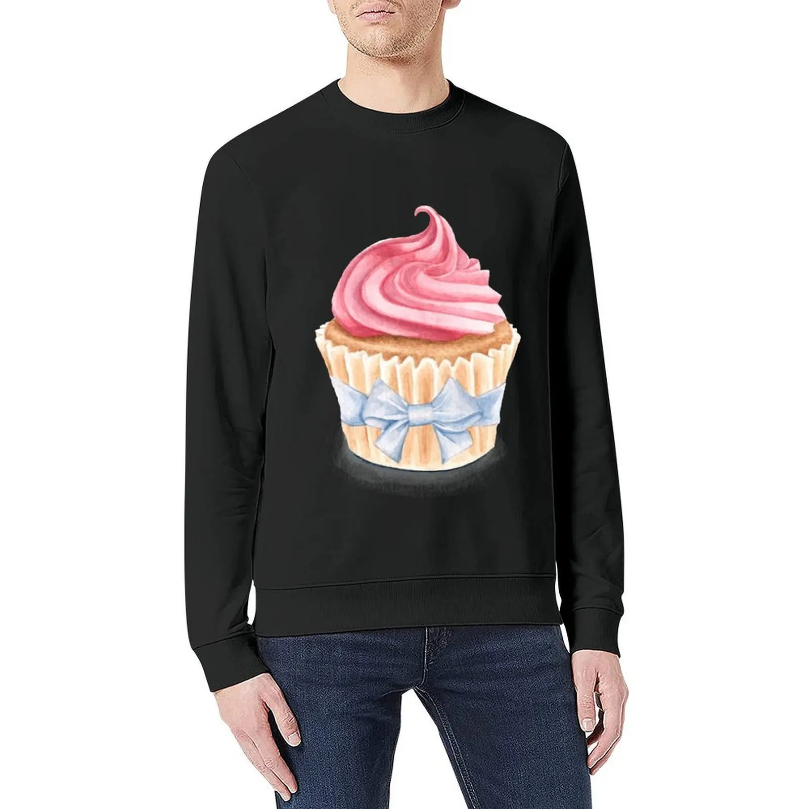 بلوفر كب كيك وردي ملابس رجالي على الطراز الياباني تي شيرت جرافيك للرجال موضة الرجال البلوز