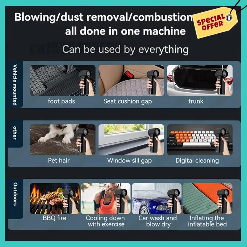 -ABJZ غسيل السيارات مروحة توربو عالية السرعة مروحة تربو محمولة باليد سرعة الرياح وإزالة الغبار #3