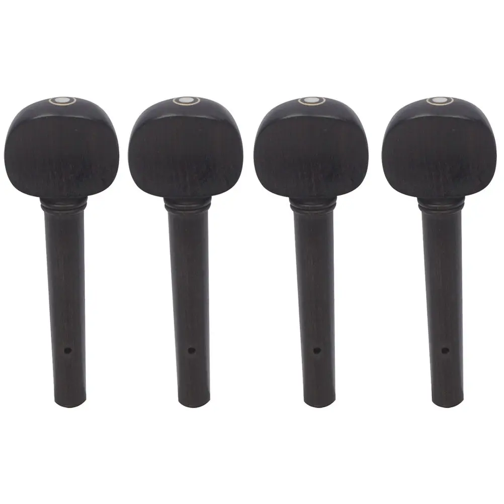 4Pcs Ebony Violin Tuning Pegs Premium Wood String Instrument Accessories Exquisite Craftsmanship Elegant Design for Fiddler