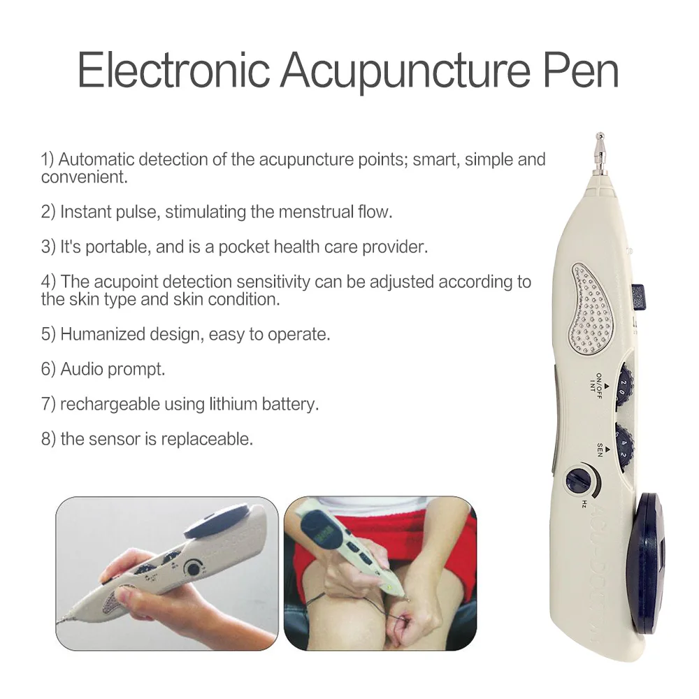 With Digital Display  Portable Laser Acupuncture Pen Electro Acupuncture Point Muscle Stimulator Device Health Care Tools