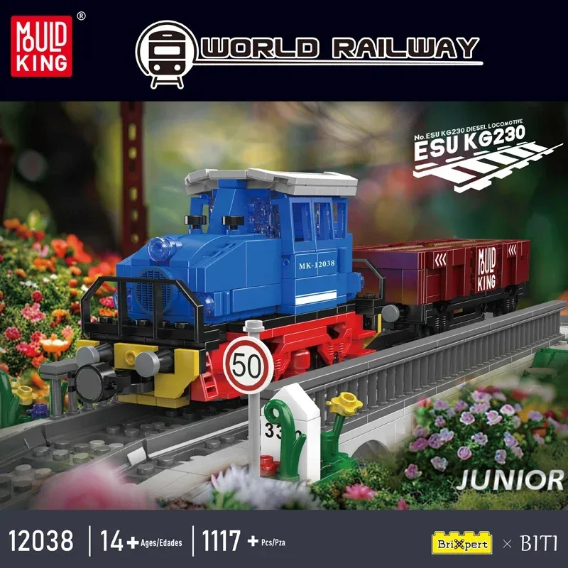 

12038 Mould King Technical Train Toys The Remote Control ESU KG230 Locomotive Building Block Brick Assembly Kids Christmas Gift