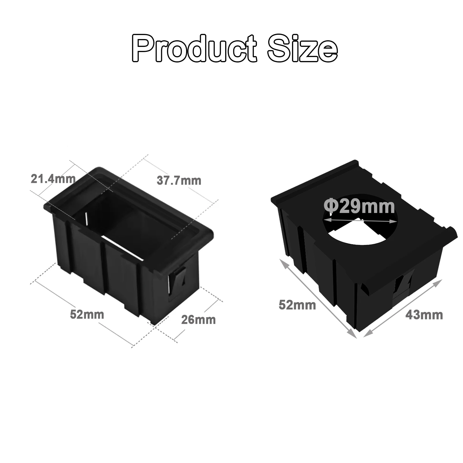 2/4/6 Way Flush Mount Rocker Switch Panel & Power Socket Housing Holder For ARB Carling Switch Auto Boat Type DIY Accessories