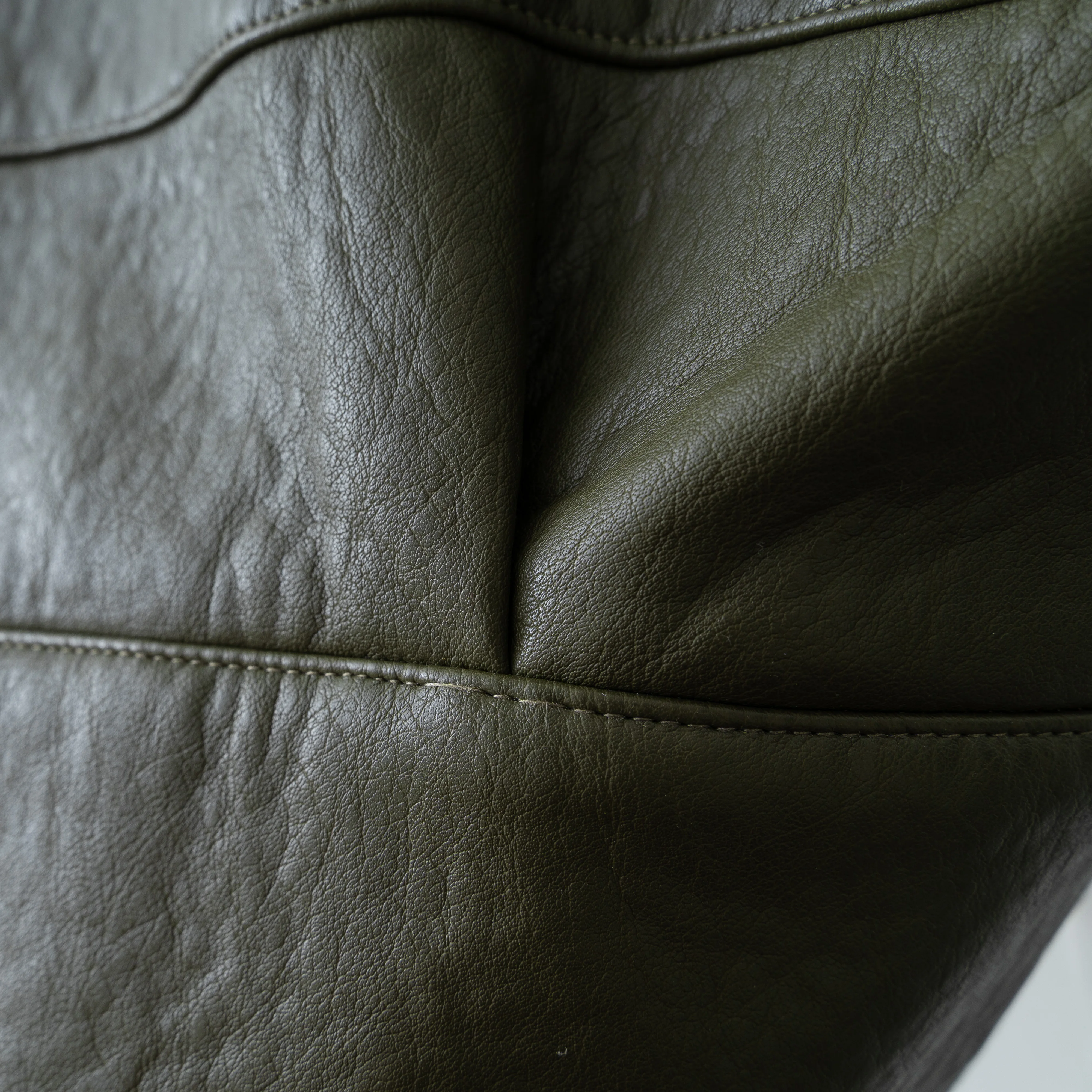 Women's Oversized Faux Leather Bomber Jacket with Stand Collar