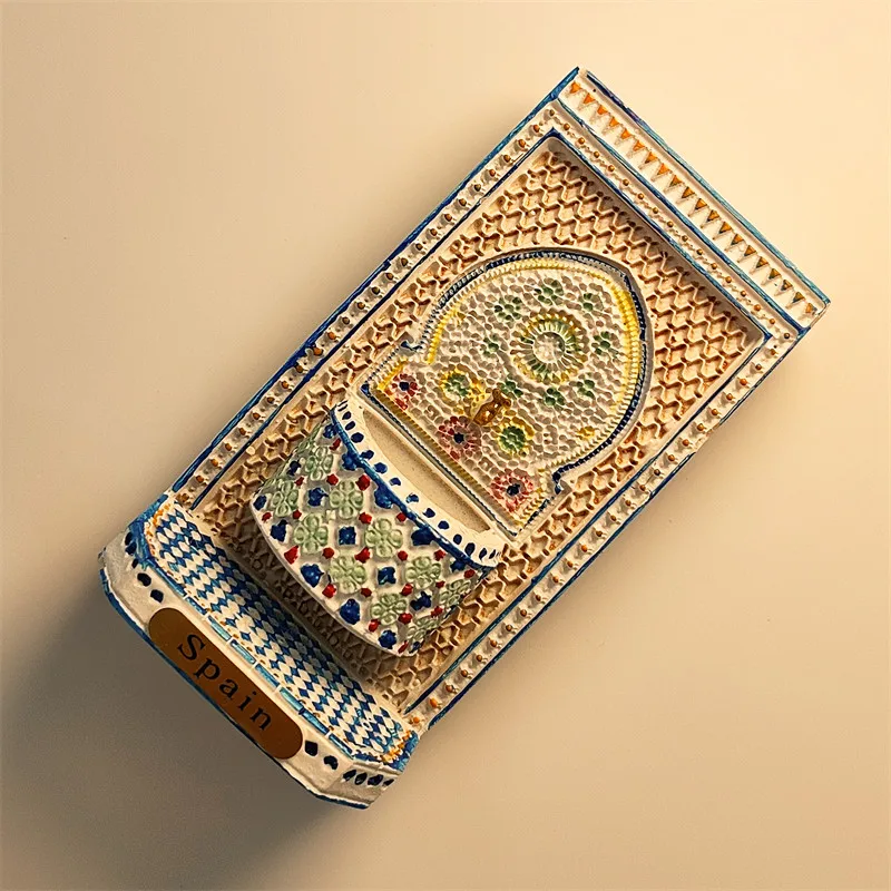 Spain Granada Alhambra Palace Handcrafted Fridge Magnet Souvenir Colorful Decorative Magnetic Sticker