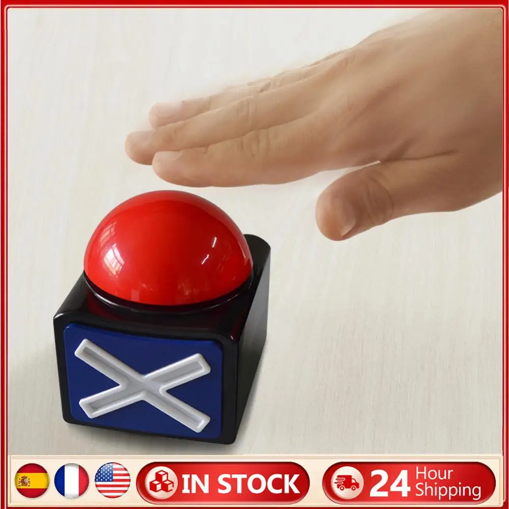 

Красная кнопка отвеса для конкурса со звуком и светом Trivia Quiz Got Talent Buzzer Game Play Botton для конкурса/игрового шоу/вечеринки