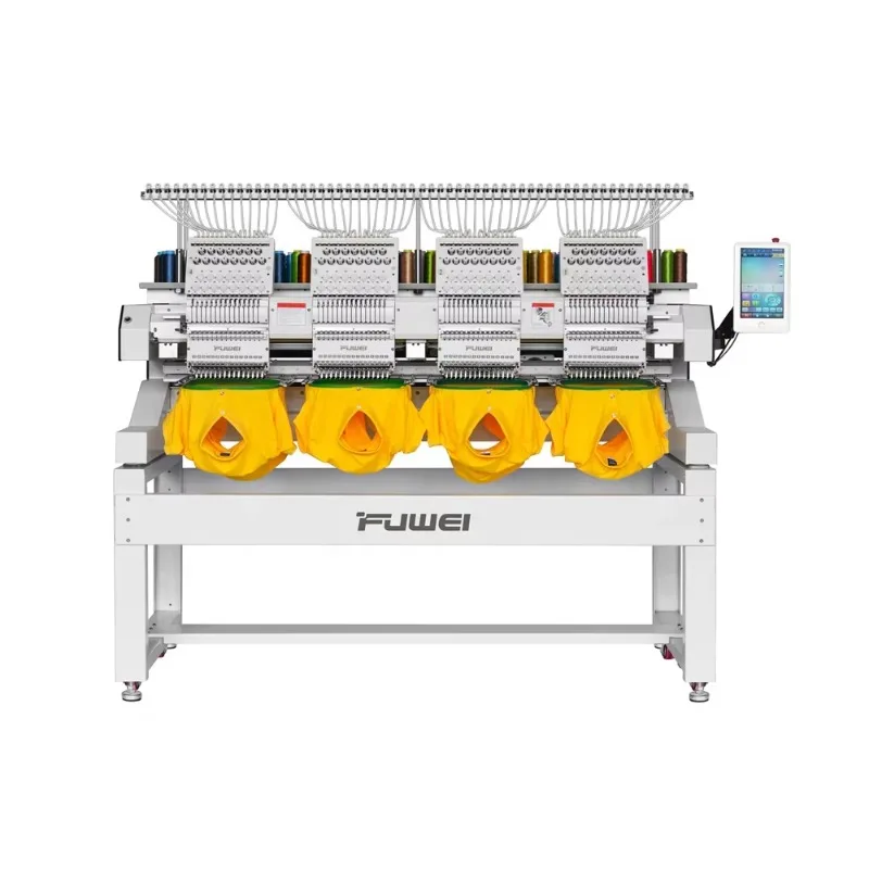 【Best-selling】Tajima 1200rpm High Speed 12 Colors DAHAO 4head Computerized Embroidery Machine For Hat T-shirt Flat