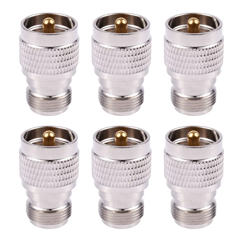 A55T 6X UHF ذكر PL259 إلى N أنثى M/F محول RF محوري مستقيم