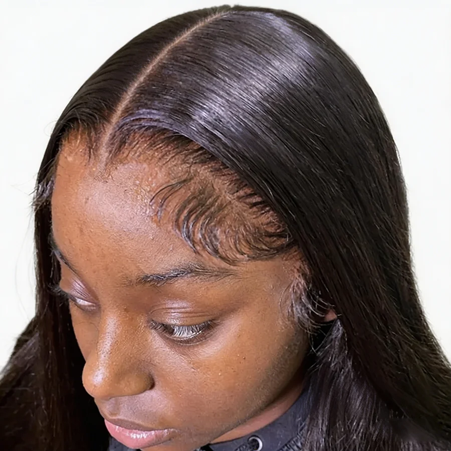 13x6 HD Full Lace Frontal Perücken 250 % unsichtbare HD Lace Front Echthaarperücken gerade Melt Skins vorgezupfte brasilianische Haarperücke
