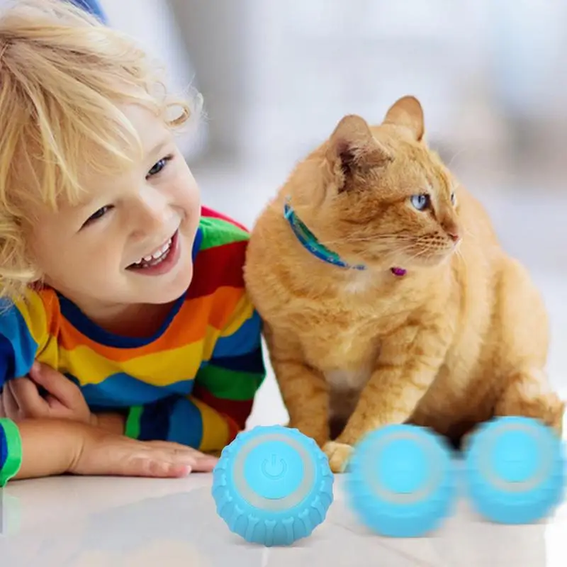 Smart Ball Cat Toy Interactive Playing Cats Training Self Moving Cat Toys Automatic Rolling Ball With LED Lights Pet Accessories