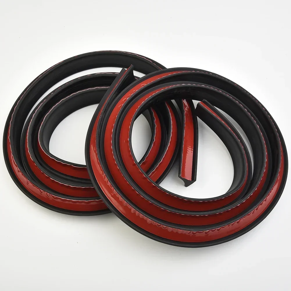 2Pcs 1.5m Universal Fender Flares Black Car Wheel Fender Extension Moulding Flares Trim Strip Edge Car Wheel Eyebrow Strip
