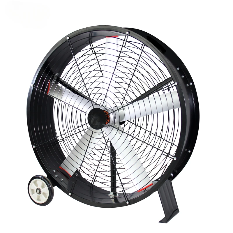 Commercial portable mobile High Power farm gym stadium club moveable free standing floor drum fan