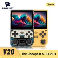 POWKIDDY V20 Retro Video Handheld Game Console A133Plus Chip 5000mAh Lithium Battery Gift Retro Stickers 3.5-Inch IPS HD Screen