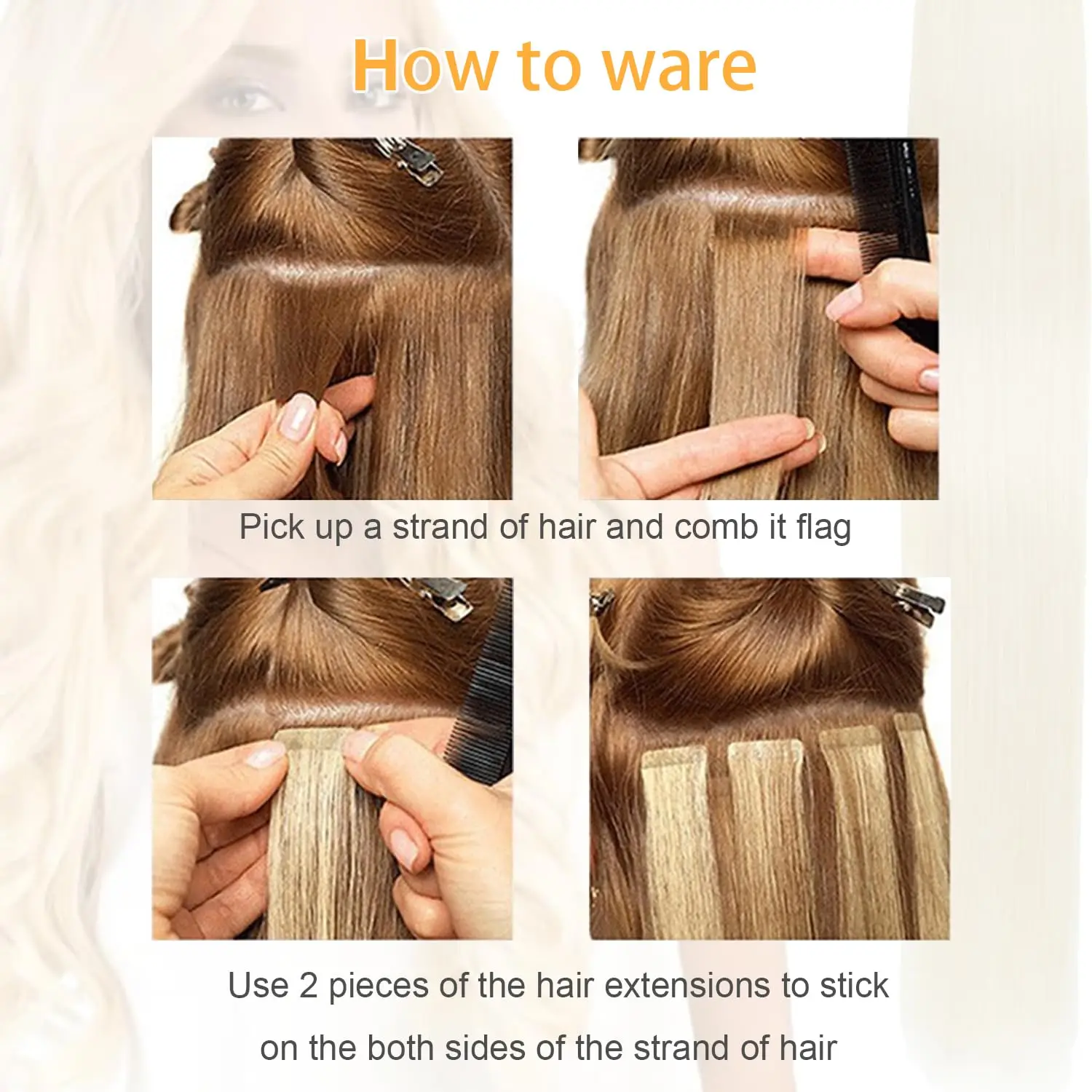 Tape in Hair Extensions, Real Human Hair, Dark Brown, Invisible Skin Trame, PU Tape Ins, Seamless Straight Hair, 20Pcs, 45g, 16-30 in