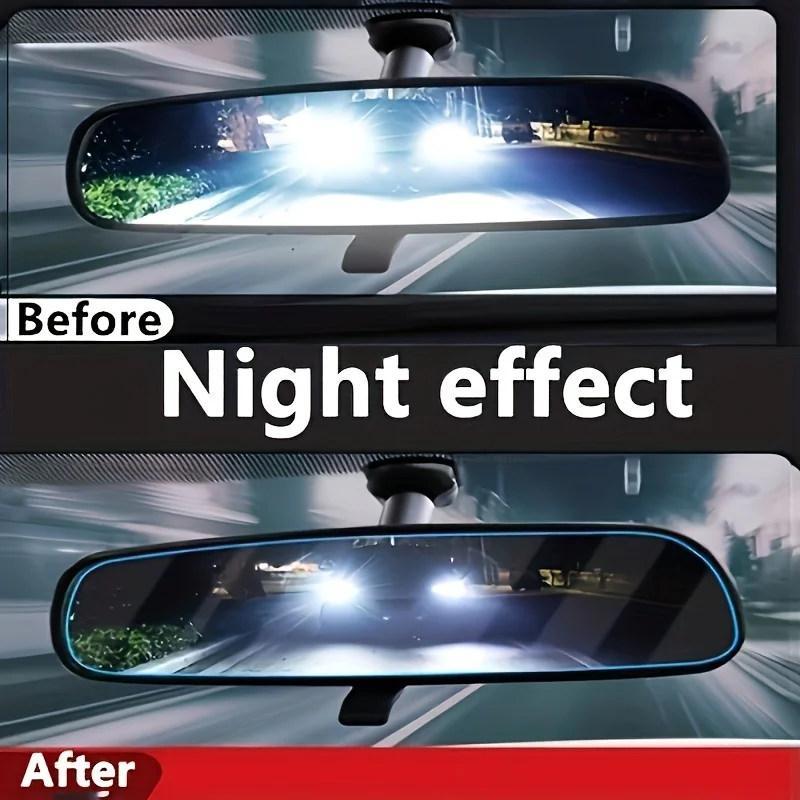Anti-Glare Car Interior Mirror Film Rearview Mirror Anti Fog Film Auto Night Reversing Glare Protection Sticker Accessories view 3