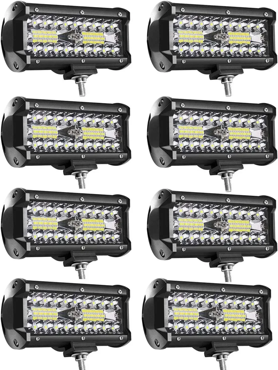 120W LED Light Bar, 24000LM Spot Flood Combo Off Road Light Triple Row LED Work Light Driving Fog Lamps for Pickup Truck Jeep AT