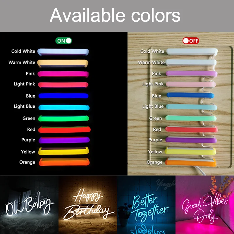 Custom Neon Sign Light DIY Personalized Private Customized LED Signs Lamp Logo Text Shop Name Decor Party Wedding Birthday Gift