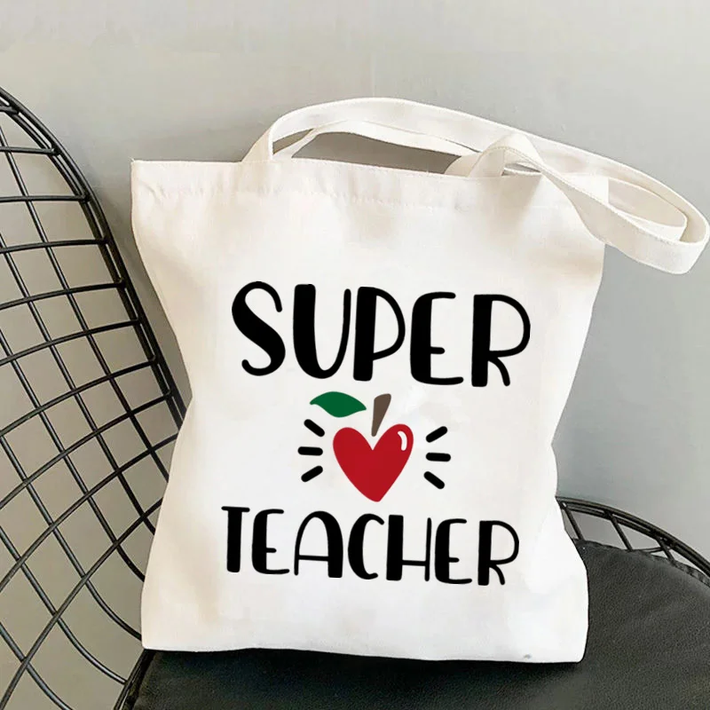 Supplies School Leraar Student Kawaii Hart Gedrukt Draagtas Vrouwen Harajuku Shopper Handtas Schoudertas Lady Gift Canvas Tas