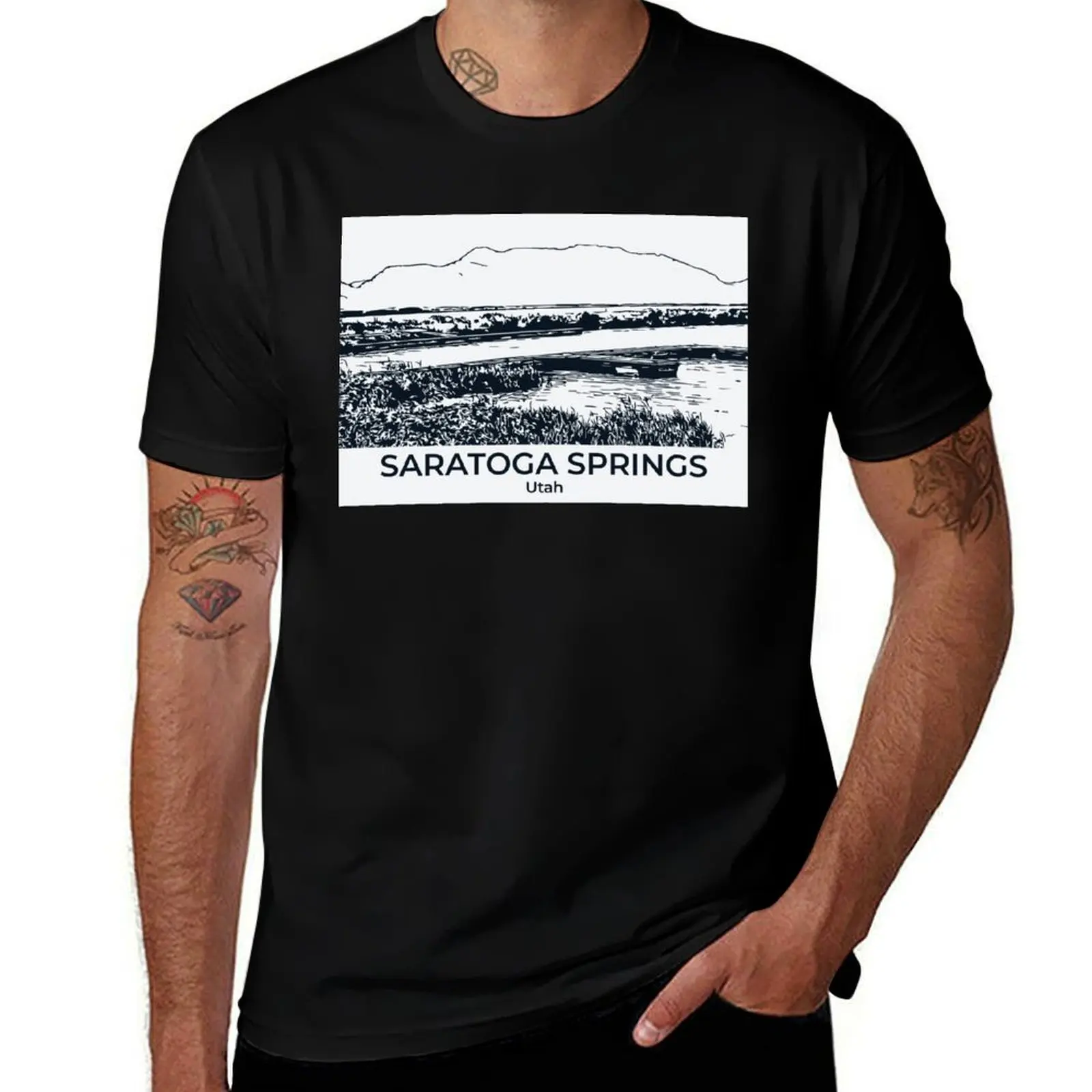 

Saratoga Springs - Utah T-Shirt anime clothes plain Louboutins slim fit t shirts for men