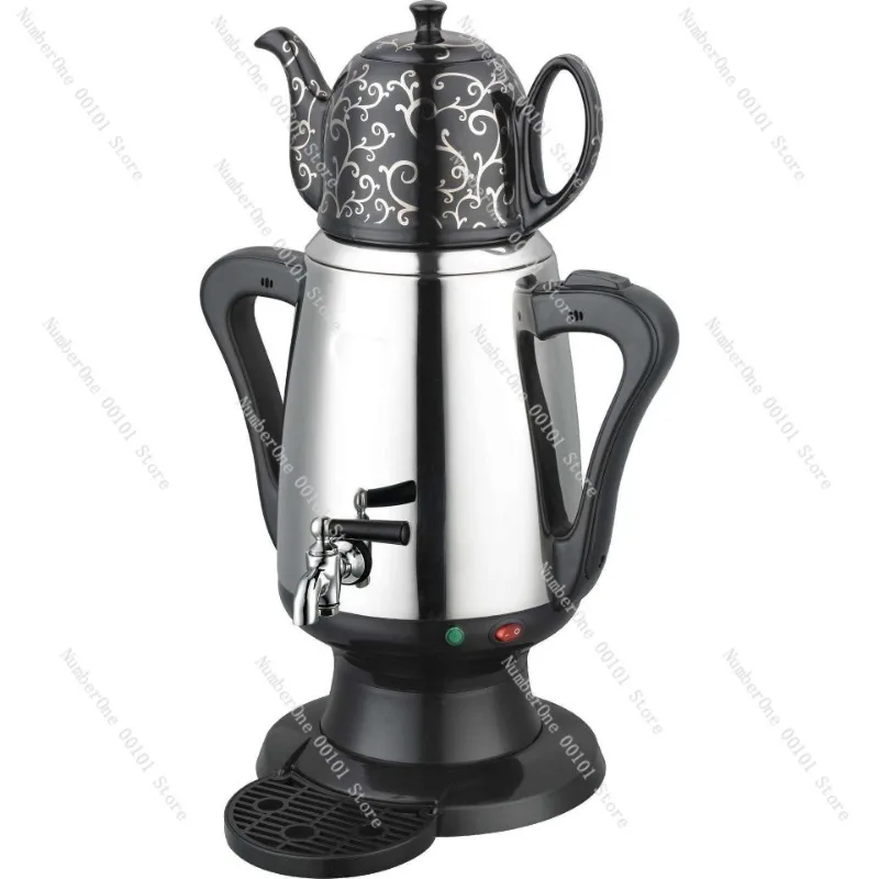 

Electric Turkish Samovar Tea Set Dual Chamber Kettle for Black Tea Brewing Traditional Copper PotGoods in stockGoods in stock