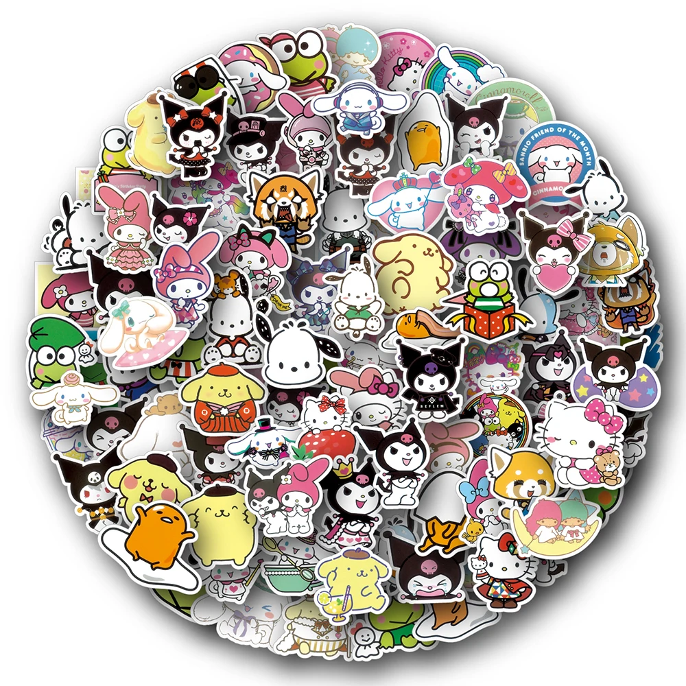 Sanurgente Pochacco Anime Stickers, Cinnamoroll Sticker, Ordinateur portable, Valise, Bagages, Skateboard, Vélo, Notebook Decal, Kawaii, 10 PCs, 30 PCs, 50 PCs, 100PCs