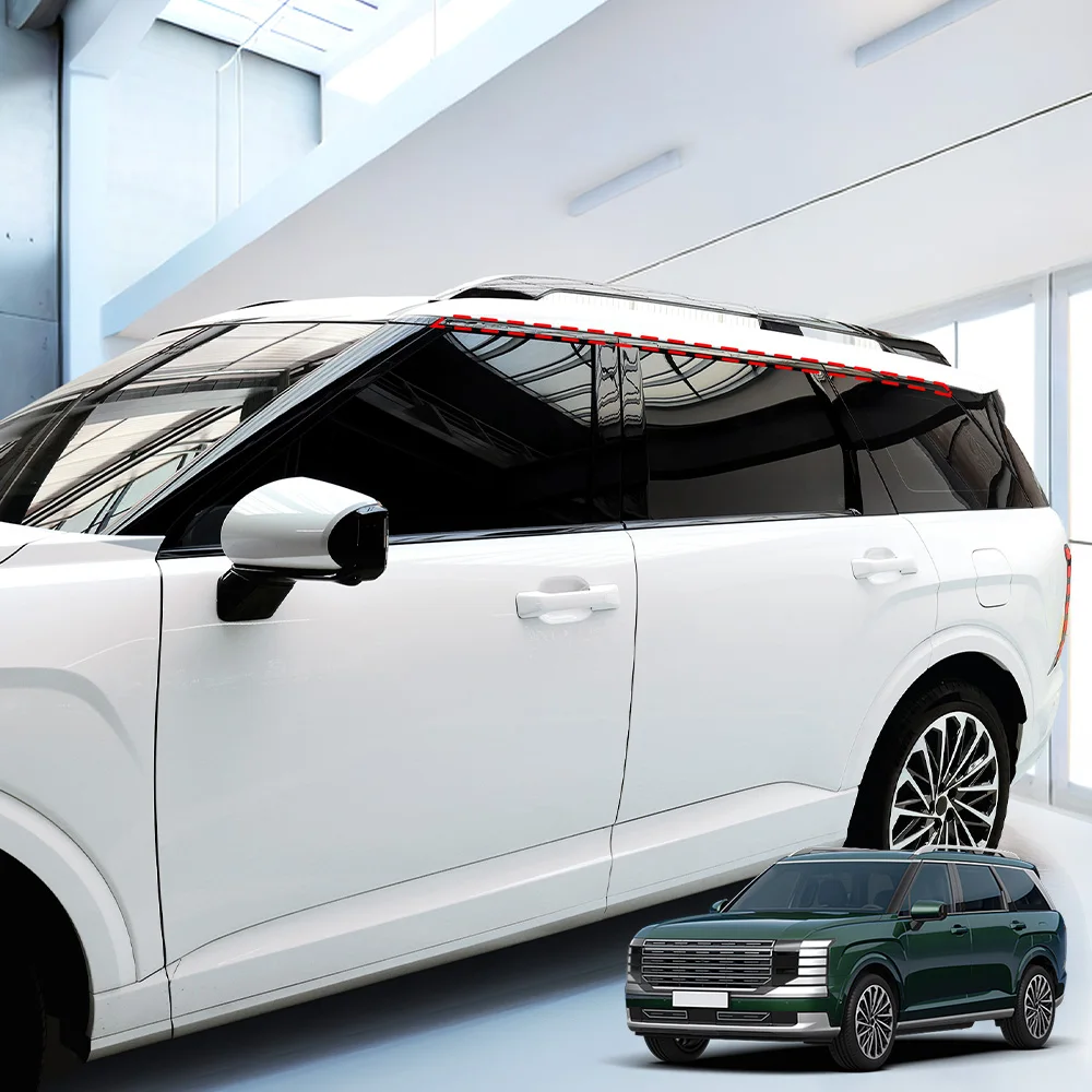 

For Hyundai Palisade LX3 2026 13pcs ABS Car Window Decorative Strip Button Side Panel Cover Trim D-pillar Window Trim Strip