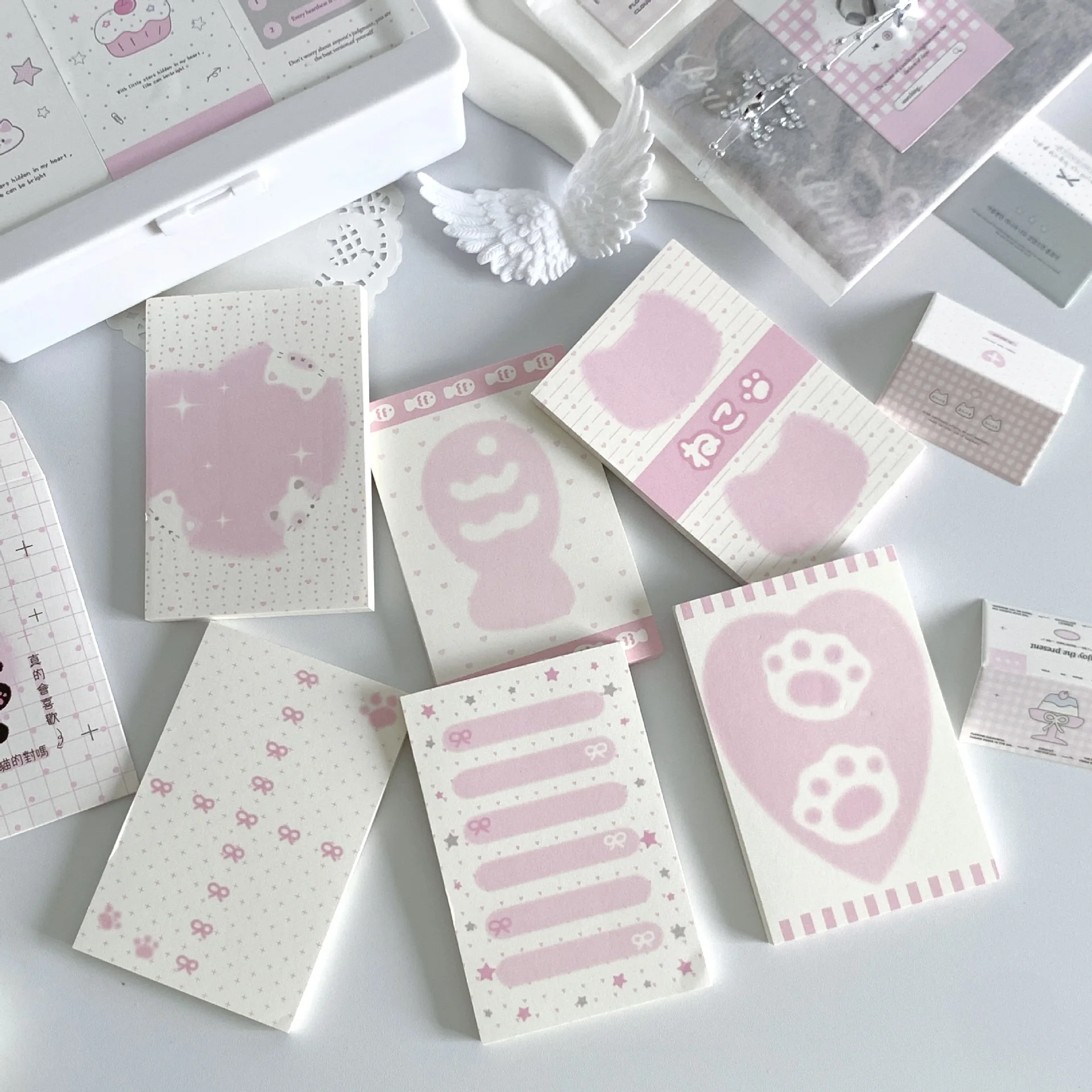 MINKYS 50 Sheets Kawaii Memo Note Paper Cute Memo Pads Scrapbooking Journal Material Paperlaria Stationery