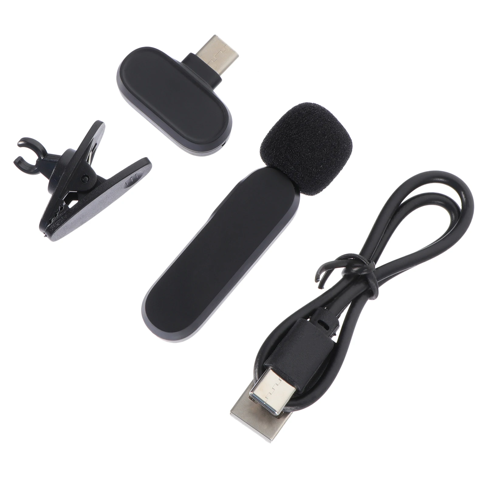 

Wireless Microphone Lavalier Clip on Mini Portable for Broadcast Noise Reduction Compatibility ABS