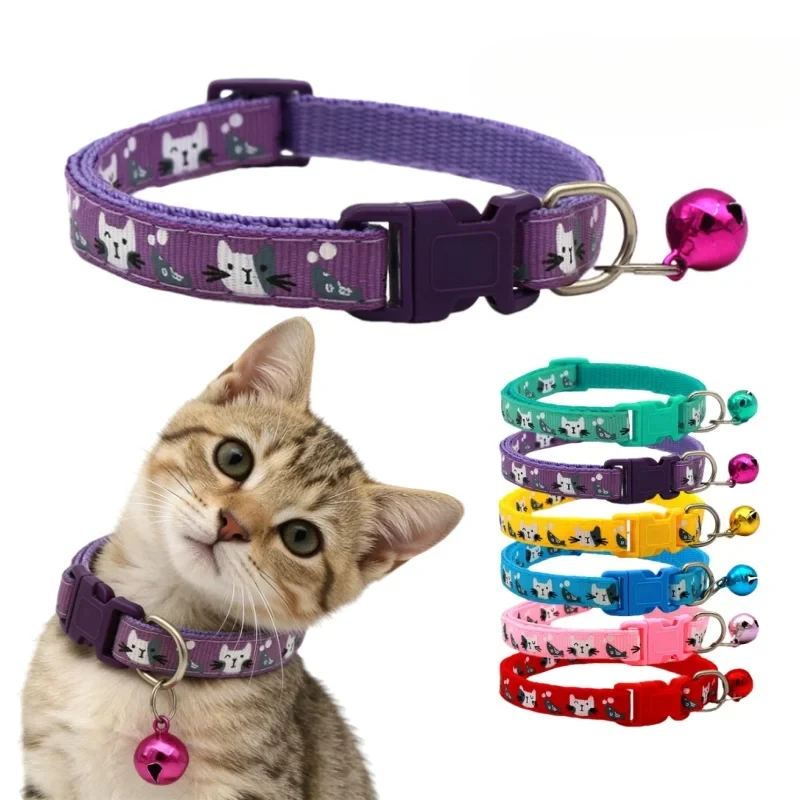 1-3pcs Bell Cat Collar Cartoon Collar for Cat Small Dog Accessories Kitten Puppy Collars Pet Supplies Necklace for Cats Pets