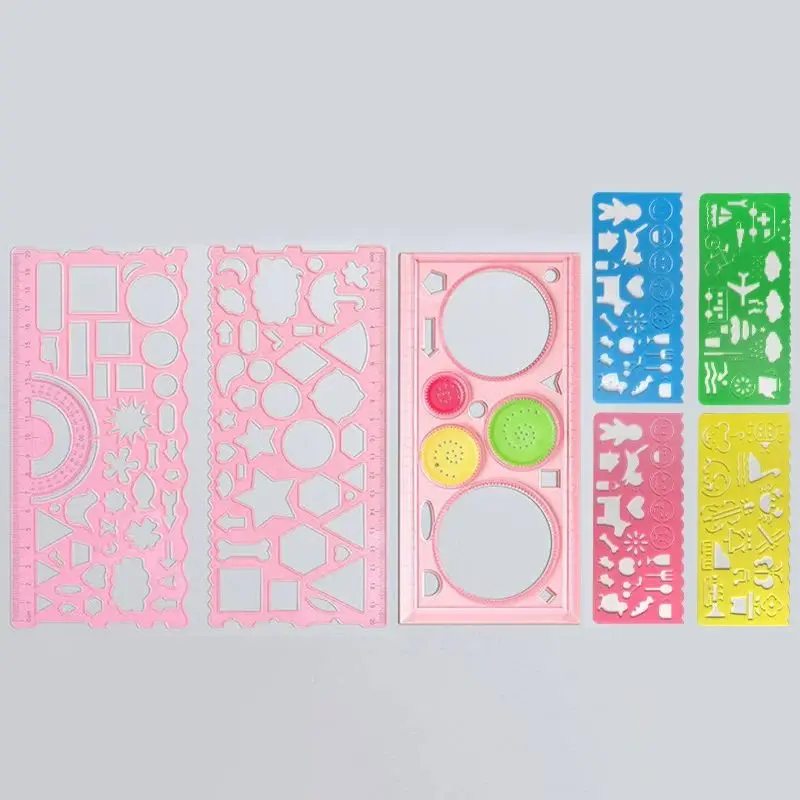 Multifunctional Hollow Geometric Spirograph Versatile Ruler Kaleidoscope Draw Template Paint Tool Art Stationery Creative Gift