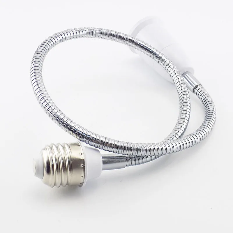 Flexible E27 to E27 LED Lamp Base Bulb Socket With 18CM 28CM 38CM 48CM 58CM Extension Light Holder Converters E2