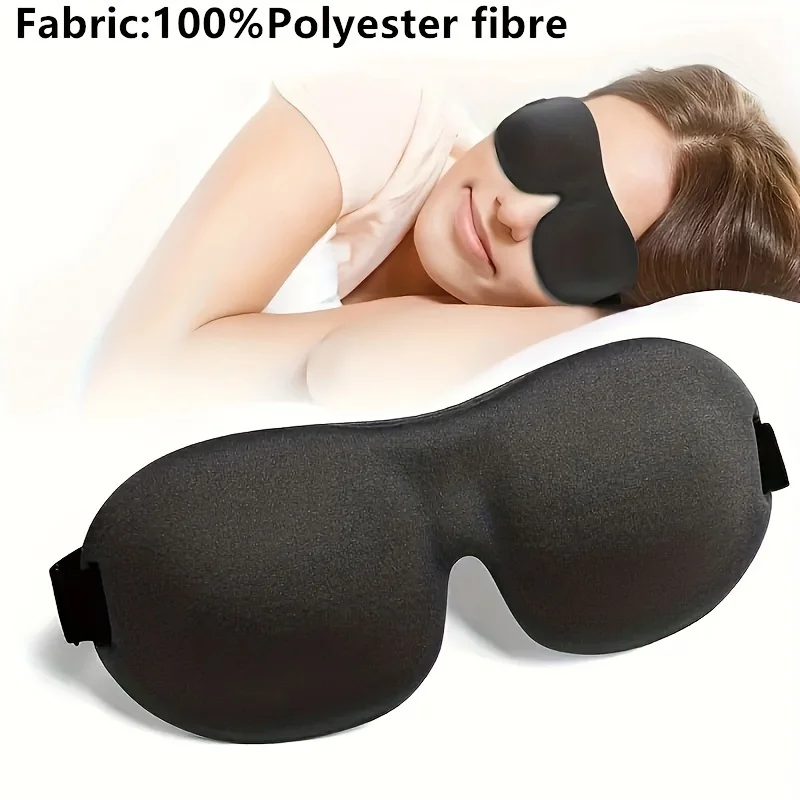 4/8 Pack Pure Blackout 3D Contoured Eye Mask for Adults - Heavy Duty Hypoallergenic Travel, Home, Office Use