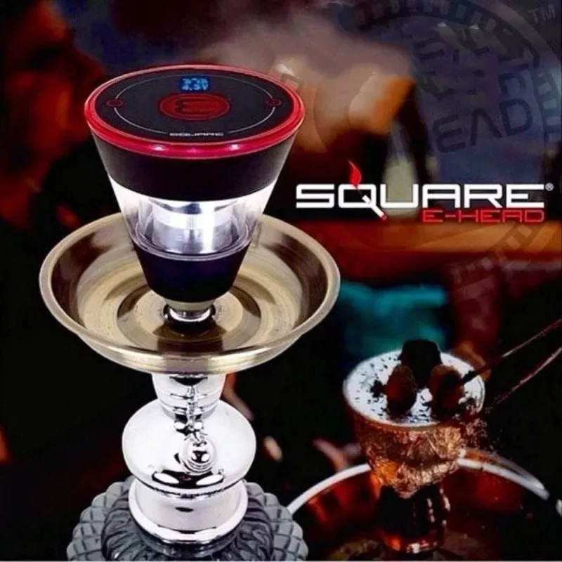 Imagem -02 - Hookah Elétrico E-head Aquecimento Câmara Recarregável Máquina de Fogão a Carbono Carvão Shisha Cigarette Holder Chicha Bowl Grupo Árabe