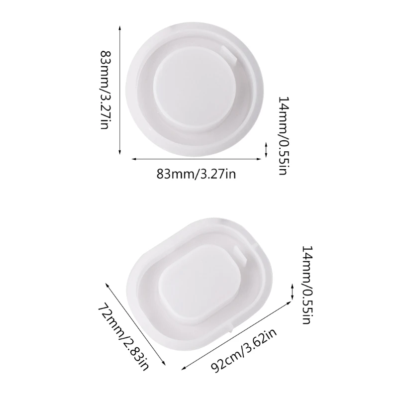 Molde de silicona de arena movediza para manualidades, resina epoxi de cristal con agujero, adorno redondo/ovalado, etiquetas colgantes