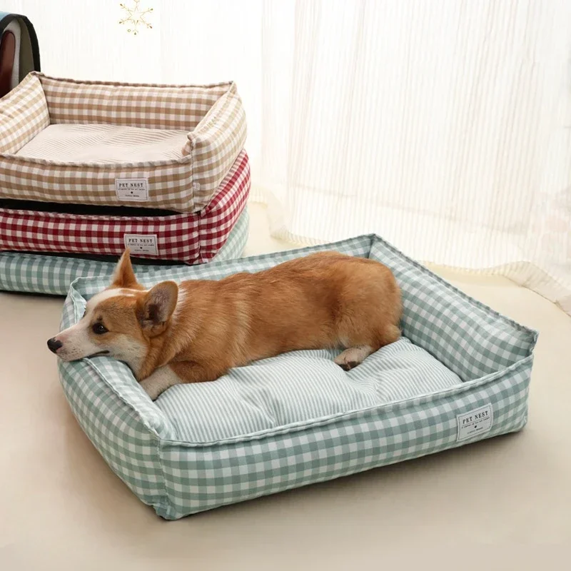 1PC Soft Sofa Dog Beds Warm Pet Mat for Puppy Cool Cushion Dog Sleeping Nest Pet Bed Removable Cozy Cat House Baskets Kennel