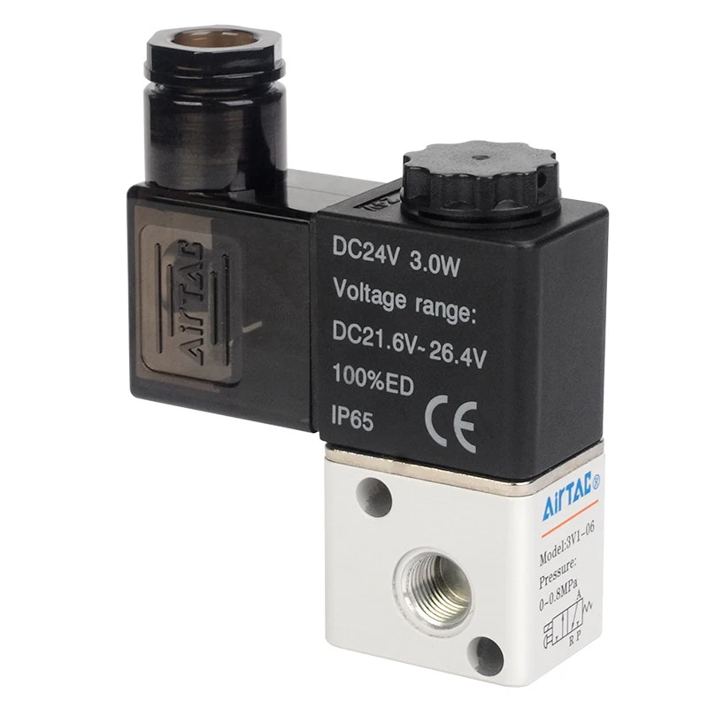 AirTAC Solenoid Valve Two Position Three-way 3V1-06B Integrated Valve 3V106B2F-3F-5F-8F-10F