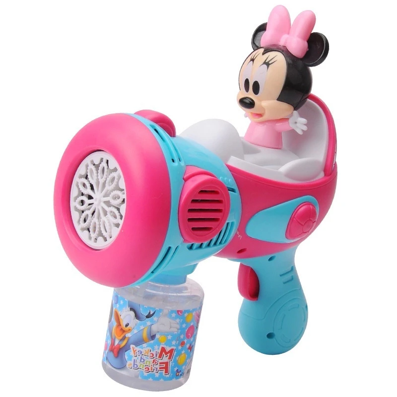 2025 Disney Mickey Electric Bubble Gun Children'S Handheld Multi Hole Bubble Blowing Machine Cartoon Outdoor Play Xmas Kids Toys